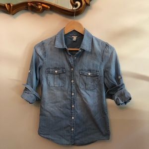 JCrew long sleeve chambray shirt